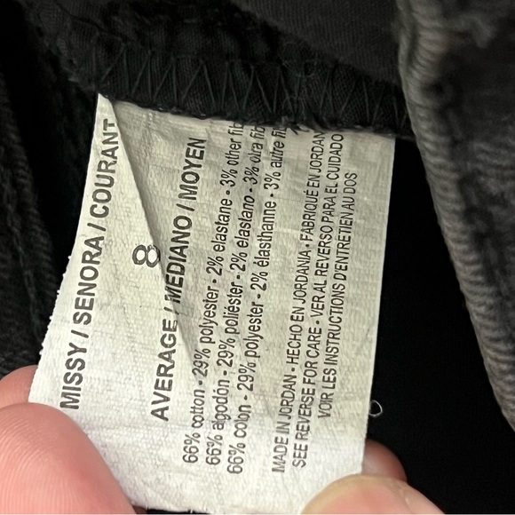 !SOLD! GLORIA VANDERBILT Women's Black Jeans size 8 Cotton Streetwear Curvy Pant - Picture 8 of 8